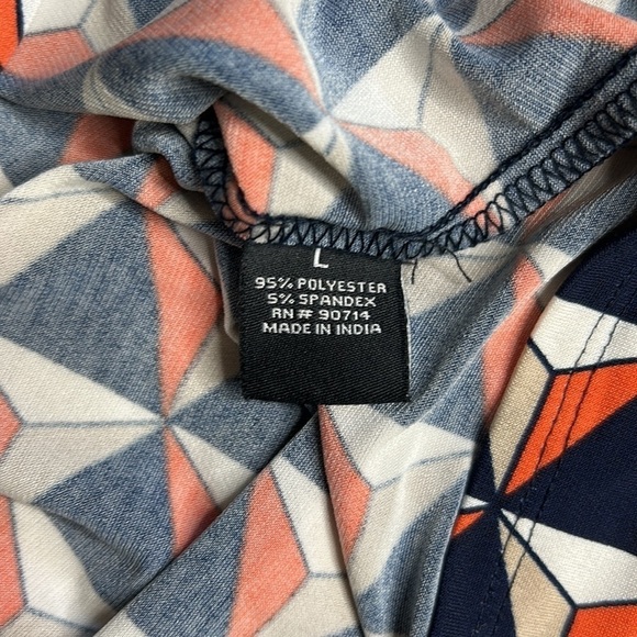 MSK • geometric abstract print shirt dress - Picture 8 of 10